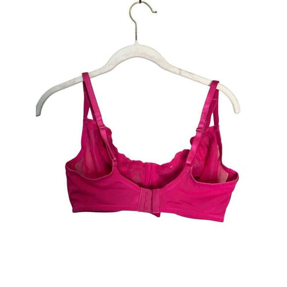 Liz Claiborne Full Support Underwire Bra Lace Embroidered Red Womens Sz 36DD NEW - Picture 2 of 4